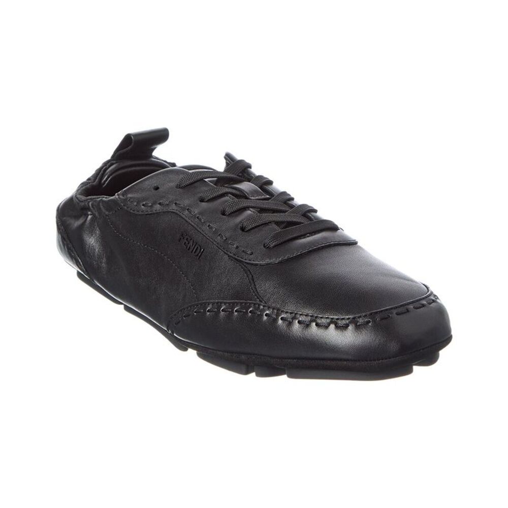 Fendi Leather Sneaker, Black